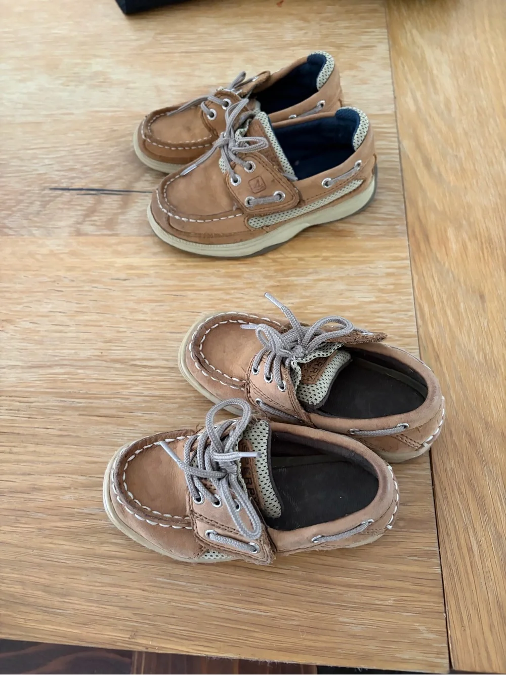 Kids Tan Sperry Boat Shoes - Comfortable Lace-Up Casual